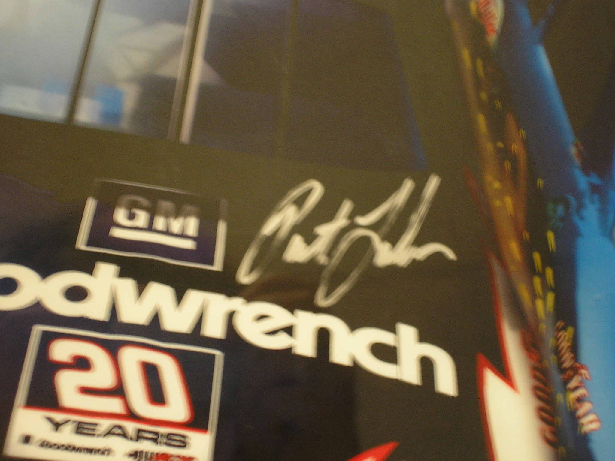 Nascar Pinball Machine Game Translite Backbox Artwork Framed & Signed